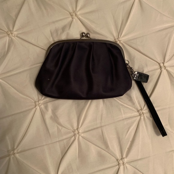 Coach black silk wristlet - Picture 2 of 3